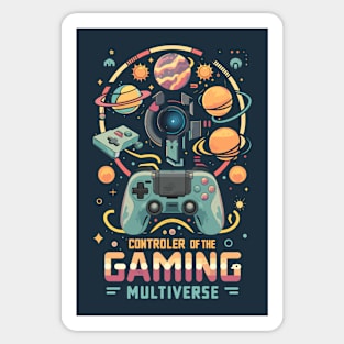 Controller of the Gaming Multiverse futuristic Space themed Gaming #2 Sticker